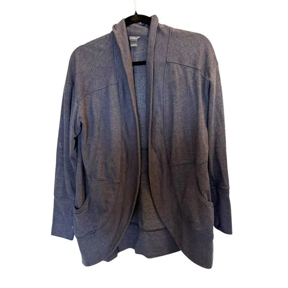 Eddie Bauer medium blue sweater cardigan